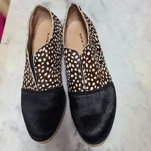 Leather Shoes With Black Fur Toe With Brown Fur Size 7.5 by All B…